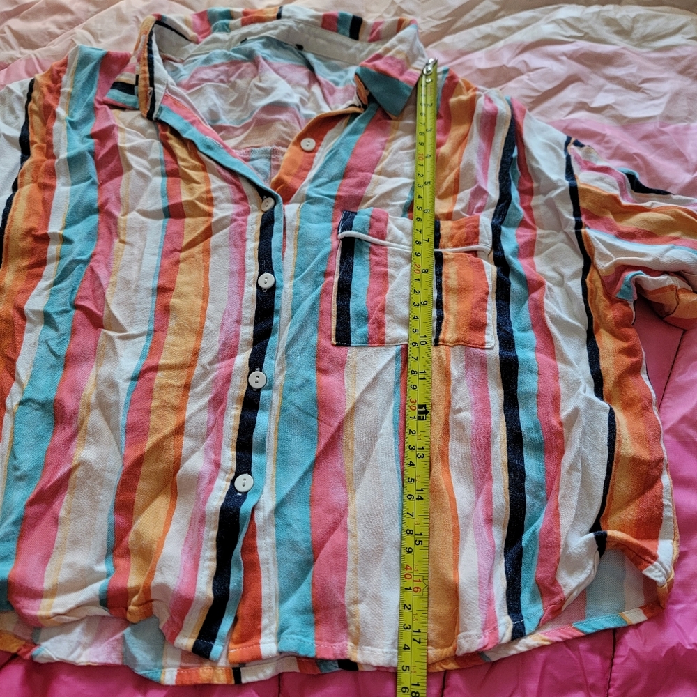 Colorful Striped Button-Up Shirt - Picture 4 of 4